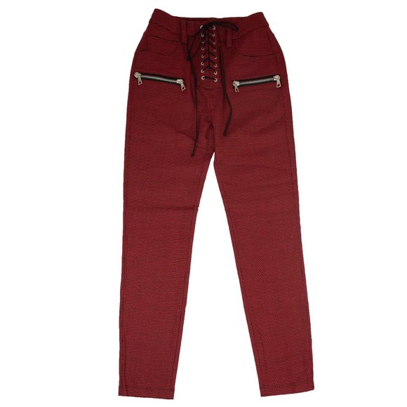 UNRAVEL PROJECT Red Houndstooth Print Pants Size XS $1260 - Picture 1 of 8